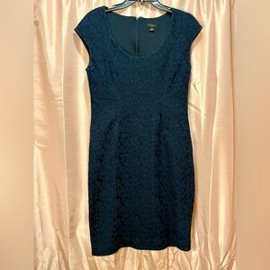 Ann Taylor Navy Floral Pattern Mini Dress